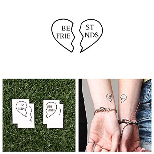 Tattify Sharable Heart Temporary Tattoo - Inseparable (Set of 2)