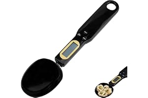 Digital skedvåg 500 g/0,1 g, precisionsvägningssked med LCD-display, tara- och hold-funktion, avtagbar vägsked i ABS, mätsked