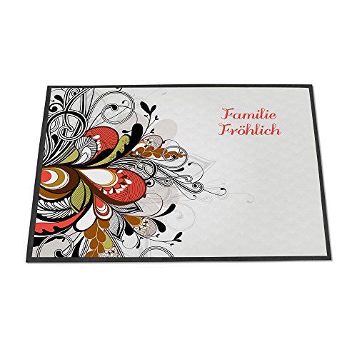 banjado - personalisierte Fußmatte 70x50cm Schmutzfangmatte Türmatte Fußabtreter Motiv Ornament 2