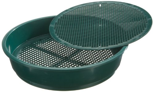 Prima Flora 704908 Erdesieb, ⌀ 38 cm, 2 auswechselbaren Einsätzen-4+6 mm, grün