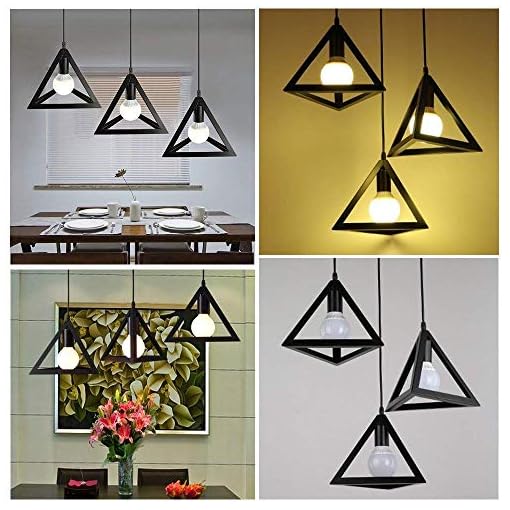 Improvhome Triangle Ceiling Light- Black , Metal - Image 7