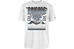 Las Vegas Raiders NFL Oversized T-Shirt Screent Print Distressed Team Graphic White Camiseta Unisex Adulto