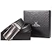 Produktbild ManChDa Herren schwarzer Ledergürtel mit eleganter silberner automatischer Ratchet Wölbung 35mm breiter 49 Zoll + Geschenk-Kasten
