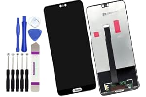 i INDIVITEM'S Display Für Huawei P20 EML-L09 EML-L29 LCD Bildschirm Digitizer Touchscreen vormontierter Ersatz mit Werkzeug Schwarz (Nicht für P20 Pro P20 lite)