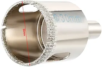 AKY 30mm Diamond Coated Core Hole Saw Drill Bit Kit Tools Glass Drill Hole Opener for Tiles Glass Ceramic