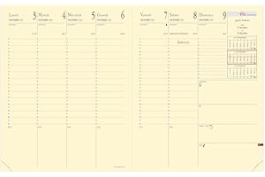 Quo Vadis 287006Q Agenda PRESIDENTE PREST Lingua Italiana Anno 2026 Formato 21x27cm Settimanale 13 Mesi Dicembre-Dicembre Carta Avorio Ricambio Agenda Blisterato Copertina in Cartone Bianco