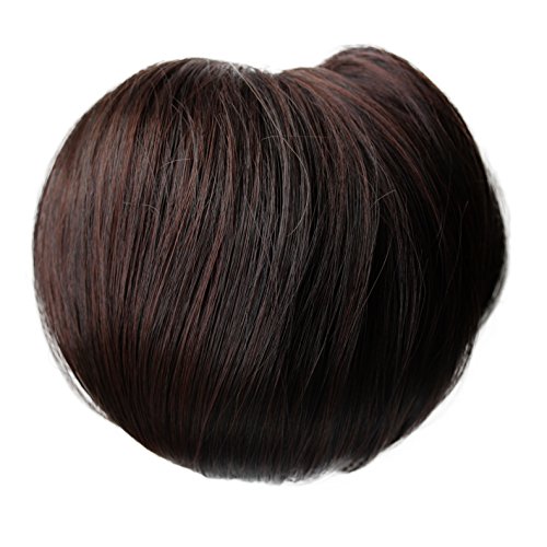 PRETTYSHOP Up Do Hair Bun Topknot Knot Scrunchy Scrunchie Hair Piece Pony Tail Elegant Lovely (dark brown 2/33)