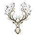 Price comparison product image WallSticker4U - Spring-blooming deer antler | Effect Picture: 97x81 cm |Flower Floral Bird Deer Head Blossom | Removable Waterproof Wall Sticker for Bedroom Living Baby Room Home Decor Decorative XL