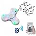 Produktbild Bluetooth Lautsprecher Fidget Spinner LED Fidget Toys Hand Spinner Finger Spielzeug,KENROLL für Kinder und Erwachsene Spielzeug Geschenke für Stresslöser Stress reduzierer Angstzustand ADD ADHS Konzentration Faulenzen Zeitvertreib (weiß)