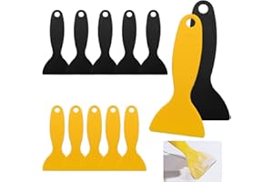 EXIN DEHCEN 12 Pièces Spatules Plastique, Couteau à Mastic de Spatule en Plastique, Spatule Raclette Silicone Imprimante, Grattoir à Peinture en Spatule Plastique Souple pour Reboucher, Décalcomanies