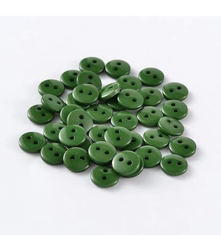 KOCKSHION 60 Stück Stoffknöpfe Grün - Runde DIY Knöpfe Für Jacken & Pullover