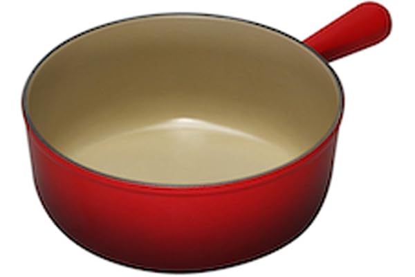 Le Creuset Caquelon en fonte émaillée 22 cm, 2,6 litres, Cerise, 20007220602460
