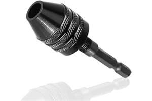 Bestgle Mandrino Autoserrante 1/4" 0.3-6.5mm Esagonale con Gambo da 6 mm Punta Convertitore di Chuck con Codolo Esagonale per Adattatore Trapano Avvitatore Elettrico