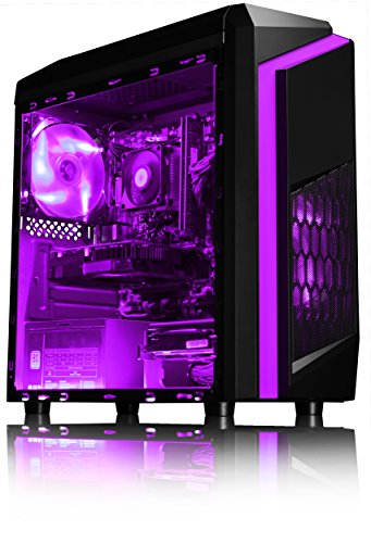 VIBOX Pyro GS650T-84 Komplett-PC Paket Gaming PC – 4,1GHz AMD FX 6-Core CPU, GTX 1050 Ti GPU, Super, Desktop Gamer Computer mit Spielgutschein, 22″ HD Monitor, Gamer Tastatur & Mouse, Windows 10, Grün Innenbeleuchtung, lebenslange Garantie* (3,5GHz (4,1GHz Turbo) Superschneller AMD FX 6300 Sechs 6-Core Prozessor CPU, Nvidia GeForce GTX 1050 Ti 4GB Grafikkarte GPU, 16GB DDR3 1600MHz RAM, 2TB (2000GB) SATA III 7200rpm Festplatte, 85+ Netzteil, CIT Storm Grün Gaming Geh§use, AM3+ Mainboard) - 2