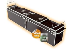 Martenbrown® Marderfalle Groß 100cm I Dient auch als Waschbärfalle oder Katzenfalle I Marder Kastenfalle I Lebendfalle Katze I Waschbär I Falle aus Holz mit Lockmittel 25g