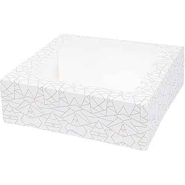 Bakepacker Backboxen Mit Fenster – 10,2x10,2x6,3 Cm, 100 Stück, Stabil, 400 G/m², Ideal Für Kekse & Donuts