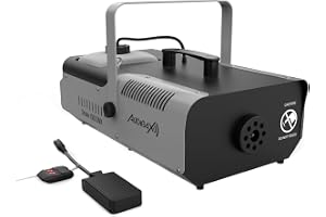 Audibax Smoke 1500 DMX - rökmaskin med DMX-anslutning - dimmmaskin med fjärrkontroll - 1 500 W effekt - 2 l kapacitet - 295 m
