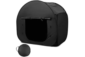 NEWFUN Namiot sensoryczny dla dzieci do zabawy i relaksu, ciemna jaskinia pop-up dla dzieci z autyzmem, z torbą podróżną, do domu lub szkoły, 120 cm