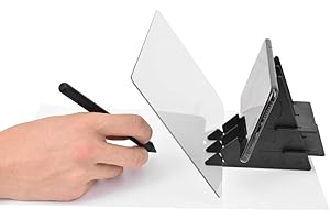 PUSOKEI Miroir réfléchissant pour dessin, tableau à pochoir, boîte lumineuse, planche à dessin, croquis, miroir de réflexion pour téléphone