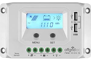 Offgridtec® PWM Pro Laderegler 12V/24V 10A USB
