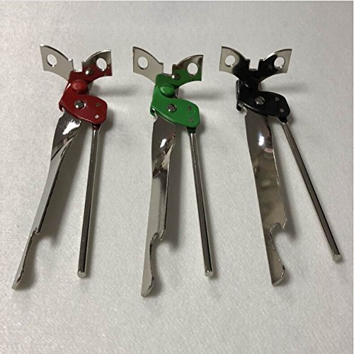 Neinei Abridor de latas de acero inoxidable con diseño de mariposas de metal tradicional, abrebotellas de metal y acero 15 cm Multicolor