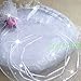 Produktbild EMOTREE 100x Weiß Organzabeutel Organzasäckchen Hochzeit Party Schmuckbeutel Bonbonbeutel Rund 26cm Gastgeschenk