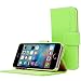 Produktbild iPhone 5 / 5s / SE Hülle (Grün), Snugg™ – Flip Case mit lebenslanger Garantie + Kartenfächern & Standfunktion