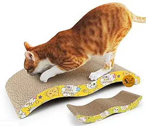 Sage Square Jumbo Size Scratching Board / Scratch Pad Cum Healthy Toy with Catnip for Cat / Kitten / Puppy