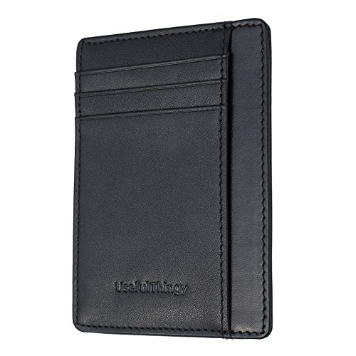 Cartera minimalista para hombre Cartera de piel fina con bloqueo RFID - 2 colores