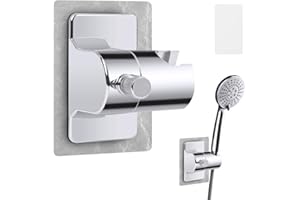 ABOHU Supporto Soffione Doccia, Regolabile Ricambio Porta per Doccetta con Angolo Adesivo, Impermeabile Supporto per Doccia Regolabile a 360°, Montaggio a Parete, per Doccetta o Soffione Doccia