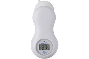 Rotho Babydesign Termometro digitale con ventosa, Per la temperatura di acqua e stanza, Batterie incl., Da 0 mesi, Bianco ceramica, 20448 0001 01
