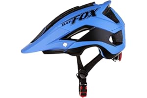 Leoyee Casque de vélo Taille réglable 56-62cm Casque de vélo Hommes Femmes Adultes Casque VTT avec visière Amovible