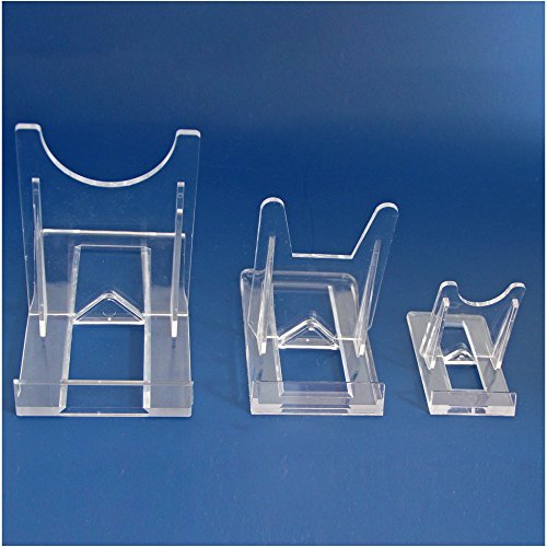 10 Acryl Tellerständer Tellerhalter auch für Mieneralie Achatscheiben und Münzen Länge 70mm x Breite 40 mm Höhe 50 mm - 3