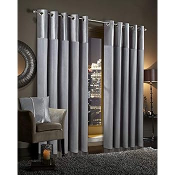 Tony S Textiles Crushed Velvet Faux Silk Silver Grey Pair Of