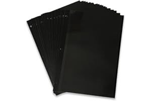 30pcs Página Suplementaria para AIOR Lino Album Fotos Autoadhesivo 26x21cm, Negro