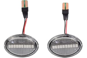 Hacreyatu Indicatore di direzione a LED per Maserati Granturismo Lancia Ypsilon Fiat 500 (Trasparente)