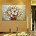 Produktbild Gbwzz Wandölgemälde Blume Handgemalte spachtel 3D textur Blume Handgemalte Leinwand Ölgemälde Wandbilder Für Wohnzimmer,32x18inches