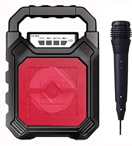 V88R Portable Karaoke Machine,Wireless Bluetooth Speaker for Kids & Adults PA System with Disco Ball Wired Microphone for Party/Wedding/Meeting/Christmas/Performance