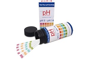 TAEING 100 pH-Teststreifen, pH universal 0-14, für pH-Tests von Urin, Speichel, Trinkwasser, Laboratorien, Aquarien, Fitness-Studios, Schwimmbädern