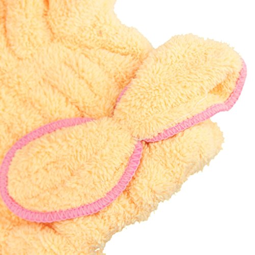 FakeFace Polyester Mikrofaser Haartrockentuch Kopfhandtuch Kopftuch Haarturban Weiche Schnell Trocken Haar Handtuch mit Knopf - 2