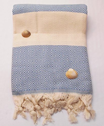 Elmas Towel Peshtemal Sauna Towel Pestemal Towel Extra Thick CA100X170 cm, light blue, 100x70