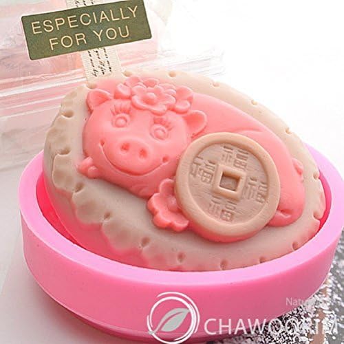 Smiling Pig Silicone Soap Moulds Candle Moulds - 100g 3.5oz