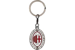 A.C. Milan llavero con Doble Cara, Logo Oficial, Idea de Regalo, Producto Oficial