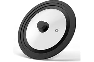 ILOVYO Couvercle Universel, Couvercle de Casserole avec Rebord en Silicone Résistant à la Chaleur, Convient à Tous Les 24cm, 26cm, 28cm Ustensiles de Cuisine, Casseroles, Poêles et Poêles de