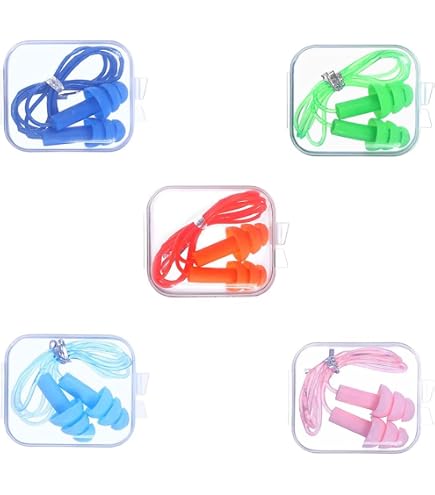 12 paia di tappi per le orecchie in silicone per dormire con cancellazione del rumore, tappi per le orecchie in silicone, morbidi, impermeabili, riutilizzabili, per nuoto, concerti