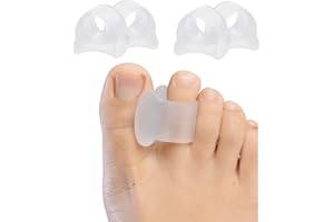 Nein Separador de dedos para todos los dedos grandes, gel corrector Hallux Valgus de silicona, 4 unidades, transparente