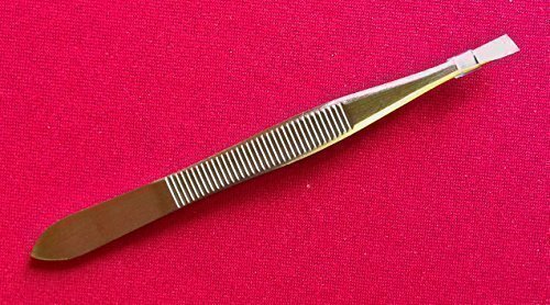 Stainless Steel Tweezers Ideal for Eyebrows Hair Beauty Slanted Tip