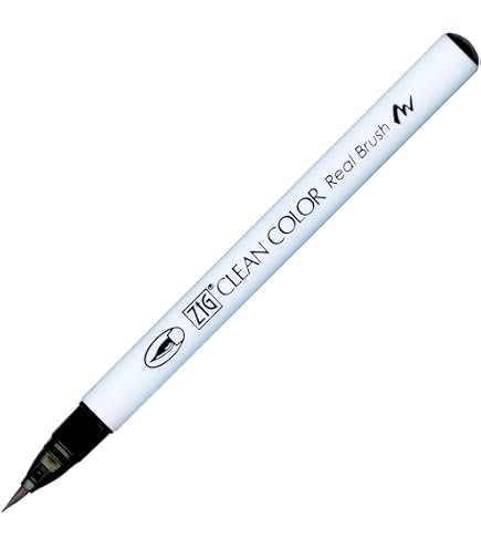 Kuretake ZIG Twin Tip Marker – Kühles Grau 890 – Mit Pinsel- & 0,8 Mm Spitze Für Skizzen, Manga & Stempeln