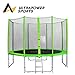 Produktbild ULTRAPOWER SPORTS Ø 366cm Outdoor Trampolin Gartentrampolin Komplettset mit Zubehör TÜV/GS inkl. Sicherheitsnetz Randabdeckung Leiter Abdeckplane Grün