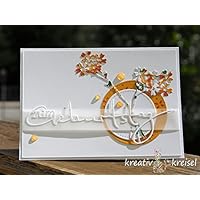 Geburtstagskarte Blumen, mit Kuvert, handgefertigt handmade // Karte zum Geburtstag, Glückwunschkarte